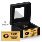 University of Georgia Women's Lacrosse 2026 Championship Black Window Ring Box