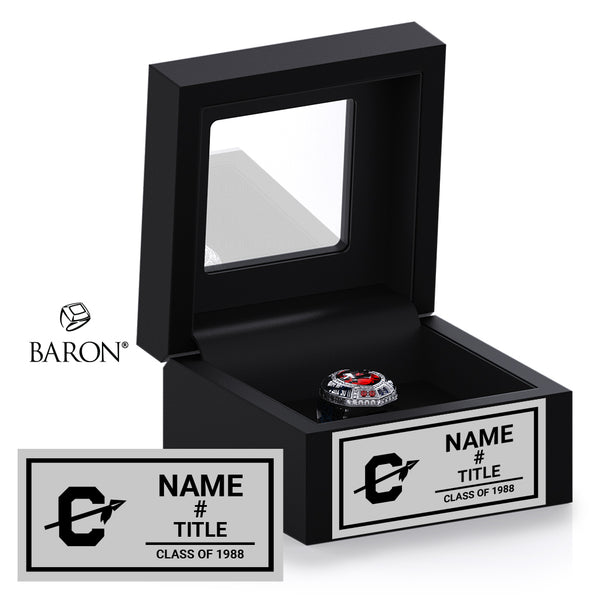 University of the Cumberlands Athletic Hall of Fame 2025 Championship Black Window Ring Box