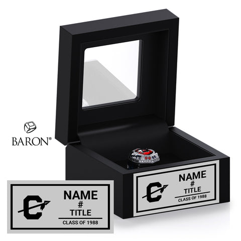 University of the Cumberlands Athletic Hall of Fame 2025 Championship Black Window Ring Box