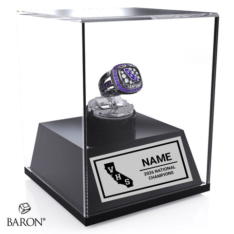 Valencia High School Cheer 2026 Championship Display Case