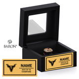 Valencia High School Girls Tennis 2025 Championship Black Window Ring Box