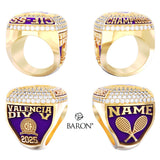 Valencia High School Girls Tennis 2025 Championship Ring - Design 3.2