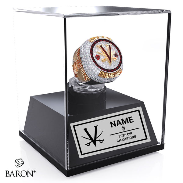 Verdugo Hills High School Baseball 2026 Championship Display Case