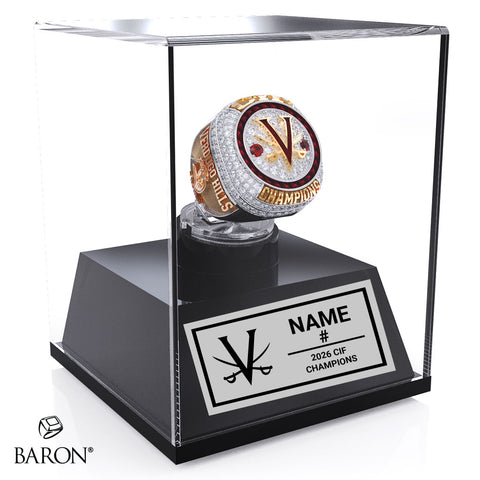 Verdugo Hills High School Baseball 2026 Championship Display Case