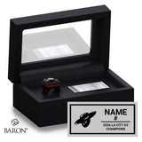 Verdugo Hills High School Boys Basketball 2026 Championship Black Standard Window Ring Box