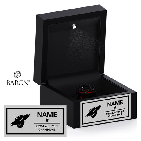 Verdugo Hills High School Boys Basketball 2026 Championship Black LED Ring Box