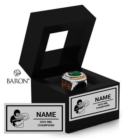 WTBD 2025 NBL Championship Black Window Ring Box