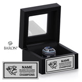 Wilmington Sharks Baseball 2026 Championship Black Window Ring Box